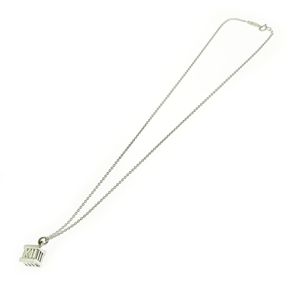 TIFFANY Co Silver Atlas Cube Necklace